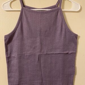 New NWT Torrid Pointelle High‎ Neck Crop Top Purple Size Large